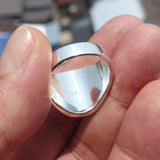 Slovakian Flag Ring, Sterling Silver Ring, Pinky Ring, Flag of Slovakia, Sport Event Outfit, Fan Apparel, Mens Silver Ring, Gift for Fans, Slovakia Flag