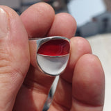 Indonesian Flag Ring, Sterling Silver Ring, Pinky Ring, Flag of Indonesia, Sport Event Outfit, Fan Apparel, Mens Silver Ring, Gift for Fans, Indonesia Flag