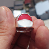 Indonesian Flag Ring, Sterling Silver Ring, Pinky Ring, Flag of Indonesia, Sport Event Outfit, Fan Apparel, Mens Silver Ring, Gift for Fans, Indonesia Flag