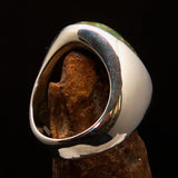 Men's Jasper Ring,Mirror polished Sterling Silver ring, Men's Solitaire Ring with green Jasper, handmade jasper ring, unique gift, Size 10.5