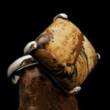 Jasper Ring, Sterling Silver Ring, Picture Jasper Ring, handmade silver ring, unique design, handmade gemstone ring, gift for her - Size 7