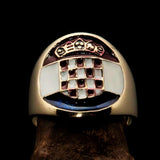 Croatian Flag Ring, Round shaped Ring, Pinky Ring, Costume Ring, Flag of Croatia, Sport Event Outfit, Fan Apparel, Men's Pinky Ring, Gift