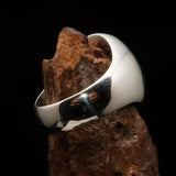 Custom Made Ring, Sterling Silver Ring, Heavy Duty Ring, solid Back, Oval Shaped with your Design, personalized Gift, Men's Ring, unique