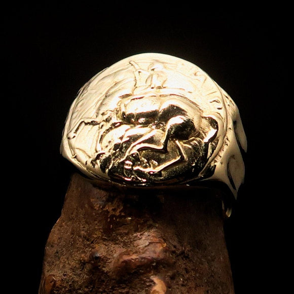 Tetradrachm Ring, Coin Ring, Horsemen Ring, Men's Ring, ancient Greek Ring, Pinky Ring, Alexander the Great Ring, Gift for him - solid Brass