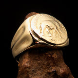 Elephant Ring, Roman Coin Ring, Pinky Ring, Men's Ring, Costume Ring, Antonius Pius Ring, Brass Costume Ring, Ancient Jewelry, Gift for him