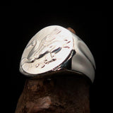 Pegasus Ring, Men's Ring, Corinthian Ring, Pegasus Coin Ring, Greek Drachma Ring, Athena Ring, Coin Ring, Gift for him, Sterling Silver Ring