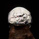 Men's Tetradrachm Ring, Greek Drachma Ring, Horseman Ring, Alexander the Great Ring, Men's Costume Ring, Sterling Silver Ring, Coin Ring