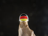 German Flag Ring, Sterling Silver Ring, Round Pinky Ring, Costume Ring, Flag of Germany, Sport Event Outfit, Fan Apparel, Gift for Him