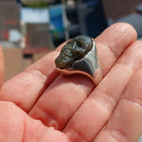 Skull Ring, Labradorite Skull Ring, Handmade Men's Ring, Sterling Silver Ring, Labradorite Skull Carving, excellent stone carving - size 10