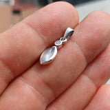 Moonstone Pendant, Charm Pendant, Sterling Silver Pendant, Moonstone Necklace, Ceylon Moonstone and 1 CZ, gift for her, Moonstone Charm