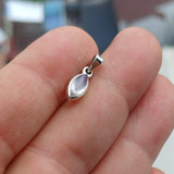 Moonstone Pendant, Charm Pendant, Sterling Silver Pendant, Moonstone Necklace, Ceylon Moonstone, gift for her, Moonstone Charm, Minimalist