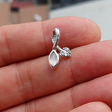 Moonstone Pendant, Moonstone Charm, Sterling Silver Pendant, Moonstone tree Necklace, Ceylon Moonstone 4 CZ, gift for her, silver tree charm