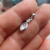 Moonstone Pendant, Charm Pendant, Sterling Silver Pendant, Moonstone Necklace, Ceylon Moonstone and 1 CZ, gift for her, Moonstone Charm