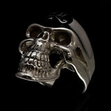 Excellent crafted Men's Celtic Triskelia Triad Skull Ring Black - Sterling Silver - BikeRing4u