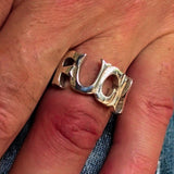 Excellent crafted One Word F*ck Ring - Sterling Silver - BikeRing4u