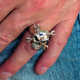 Excellent crafted Men's Mechanic Ring Wrench Skull - Sterling Silver 925 - BikeRing4u