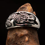 Excellent crafted Men's Animal Band Ring Dragon Snake Sterling Silver 925 - BikeRing4u