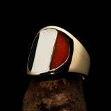 Perfectly crafted Men's National Flag Ring Ireland - solid Brass - BikeRing4u