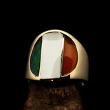 Perfectly crafted Men's National Flag Ring Ireland - solid Brass - BikeRing4u