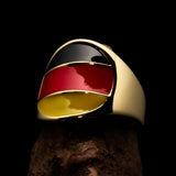 Perfectly crafted Men's National Flag Ring Germany - solid Brass - BikeRing4u