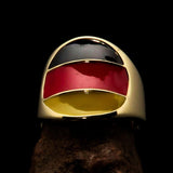 Perfectly crafted Men's National Flag Ring Germany - solid Brass - BikeRing4u