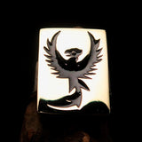Excellent crafted Men's Ring Black Phoenix - Solid Brass - BikeRing4u