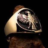 Excellent crafted ancient Men's Black Garuda Ring - Solid Brass - BikeRing4u