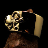 Excellent crafted Yankee Cavalry Horn Ring - Solid Brass - BikeRing4u