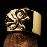 Excellent crafted Yankee Cavalry Horn Ring - Solid Brass - BikeRing4u