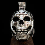 Excellent crafted Men's Skull Biker Ring Roman Centurion - Sterling Silver - BikeRing4u