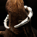 Excellent handcrafted minimalistic TWISTED Sterling Silver Bracelet / Bangle - BikeRing4u