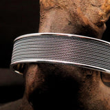 Excellent handcrafted minimalistic Sterling Silver Bracelet / Bangle - BikeRing4u