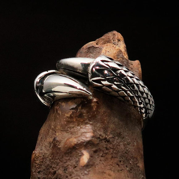 Excellent crafted Men's Medieval Ring Dragon Claw Sterling Silver 925 - BikeRing4u