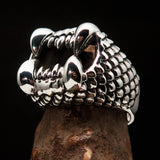 Excellent crafted Men's Sterling Silver Ring Zombie Denture - BikeRing4u
