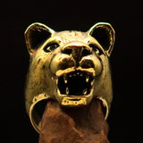 Excellent crafted Brass Animal  Ring female Lion Lioness - BikeRing4u