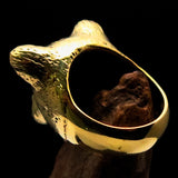Excellent crafted Brass Animal  Ring female Lion Lioness - BikeRing4u