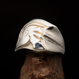 Excellent crafted Men's Roman Centurion Ring - shiny Sterling Silver - BikeRing4u