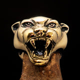 Excellent crafted Men's Animal Ring detailed vicious Panther - BikeRing4u