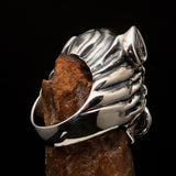 Excellent crafted Animal Ring Boar Wild Pig - antiqued Sterling Silver - BikeRing4u