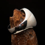 Excellent crafted Men's Black Medical Doctor Seal Ring - Sterling Silver - BikeRing4u