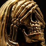 Excellent crafted Men's Grim Reaper Skull Ring See No Evil - Solid Brass - BikeRing4u