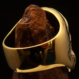 Excellent crafted Men's Grim Reaper Skull Ring Speak No Evil - Solid Brass - BikeRing4u