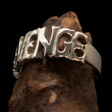 Excellent Crafted Men's Sterling Silver Revenge Ring - BikeRing4u