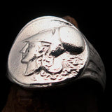 Men's Sterling Silver ancient Corinthian Ring Greek Goddess Athena - BikeRing4u