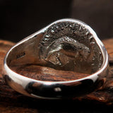 Men's Sterling Silver ancient Greek Tetradrachm Ring Alexander the Great - BikeRing4u