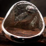 Men's Sterling Silver ancient Greek Drachma Coin Ring Alexander the Great - BikeRing4u