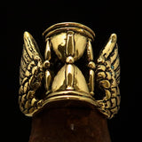 Excellent crafted Men's Medieval Ring Flying Time - Solid Brass - BikeRing4u