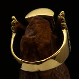 Excellent crafted Men's Medieval Ring Flying Time - Solid Brass - BikeRing4u