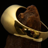 Excellent crafted Men's green Radioactive Skull Ring - Solid Brass - BikeRing4u