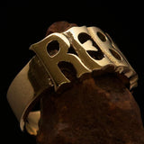 Excellent crafted One Word REBEL Ring - Solid Brass - BikeRing4u